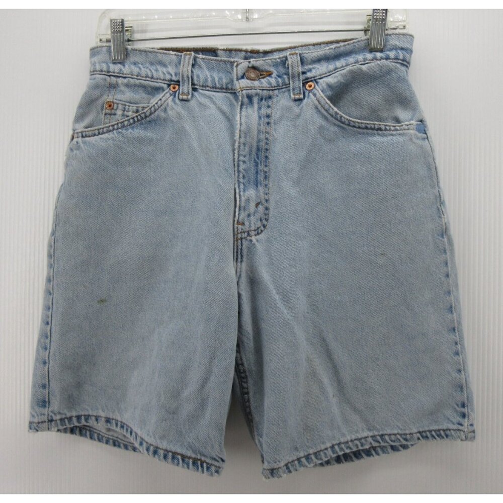 VINTAGE Levis 550 Shorts 30 Jorts Denim Red Tab Biker 90s USA Made *